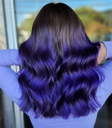 Black And Dark Purple Ombre Hair