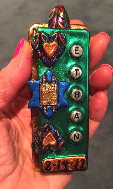 Torah Place Marker And Mezuzah Jewish Star Gold Finish Charms Etsy