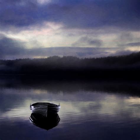 Ipad Retina Hd Wallpaper Boat In A Lake Lake At Night With Boat