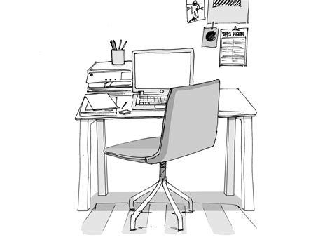 Office Desk Sketch By Andy Harlow On Dribbble