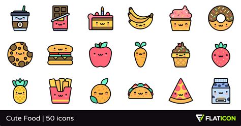 50 Free Vector Icons Of Cute Food Designed By Freepik Vector Icons