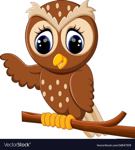 Cute Owl Pictures Cartoon Owl Cartoon Cute Vector Big Bird Position Sitting Eyes Barn Buho