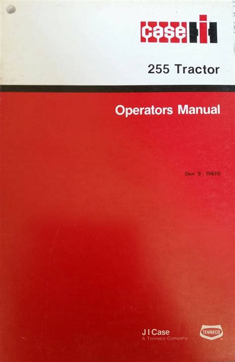 Caseih 255 Compact Tractor Operators Manual Sps Parts