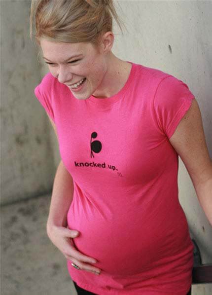 Knocked Up Maternity Tee In Hot Pink By Chix