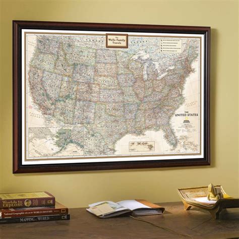 National Geographic My Us Personalized Map Earth Toned Earth