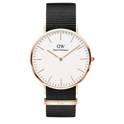 daniel wellington ダニエルウェリントン） classic cornwall 40mm ローズゴールド 【バンドカラー ブラック】 【dw00100257】 ブランド