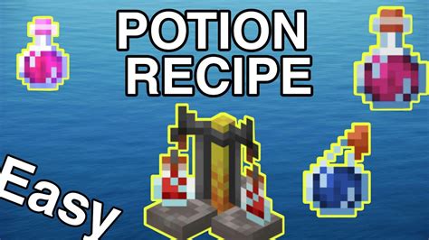 Minecraft Potion Recipe How To Make Potion In Minecraft Minecraft Youtube