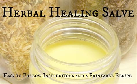 Herbal Healing Salve Herbal Salve Medicinal Herbs