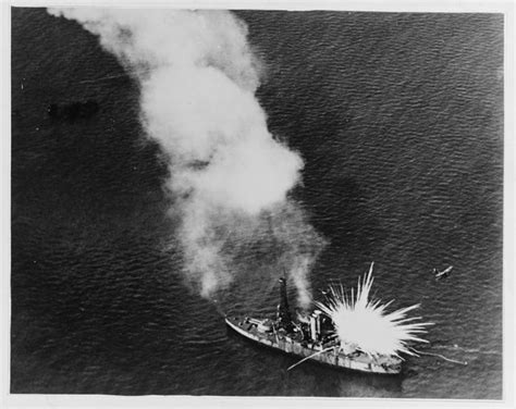 5676 X 4508 Ex Uss Alabama Bb 8 Is Hit By A Phosphorus Bomb While