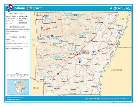 Arkansas State Map A Large Detailed Map Of Arkansas State Usa Map