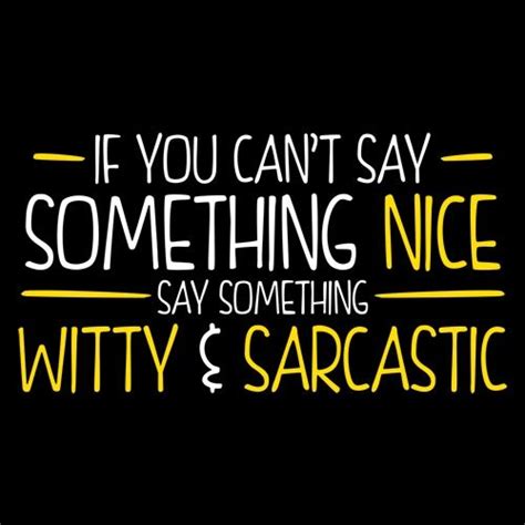 If You Cant Say Something Nice Say Something Witty And Sarcastic T