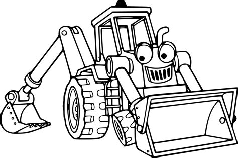 Le dessin animé sur le tracteur et son travail sur le site de construction avec ses amis. Coloriage Tractopelle Imprimer Coloriage Tracteur Pelle Dessin De L | Coloriage tracteur ...