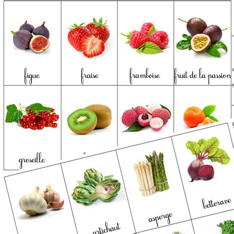 Montessori Cartes De Nomenclatures Fruits Et Légumes À Télécharger
