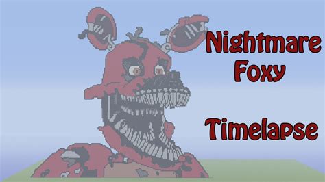 Minecraft Pixel Art Timelapse Nightmare Foxy Five Nights At Freddys