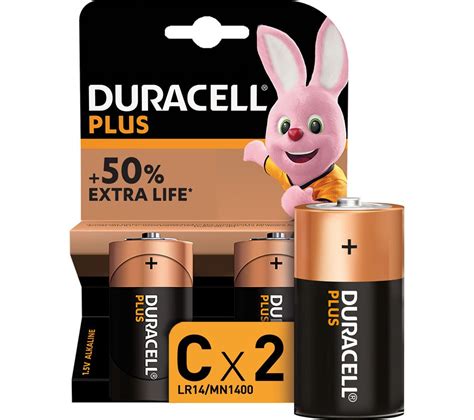 Buy Duracell Lr14mn1400 C Plus Batteries Pack Of 2 Free Delivery