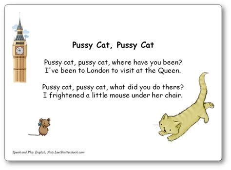 Pussy Cat Pussy Cat Paroles De La Comptine En Anglais Et Traduction