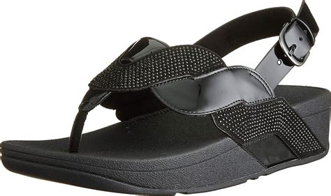 Fitflop Womens Paisley Glitter Rope Back Strap Sandals Black 9 Uk