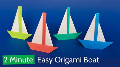 Easy Origami Boat Tutorial ⛵ How To Make A Beautiful Origami Sailboat