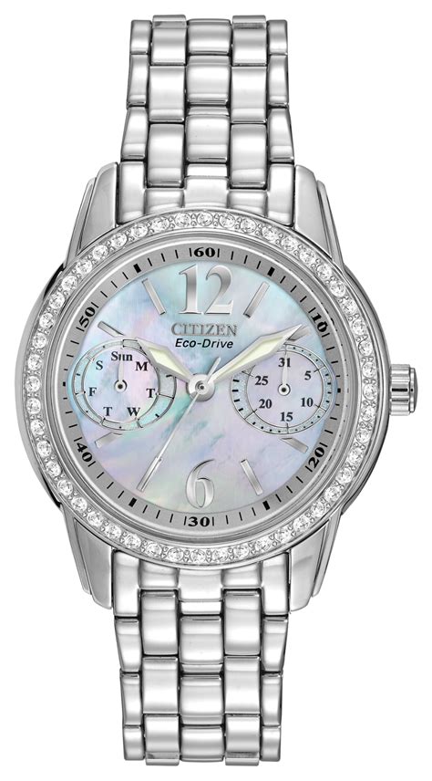 this silhouette crystal citizen eco drive ladies watch browne s jewelers