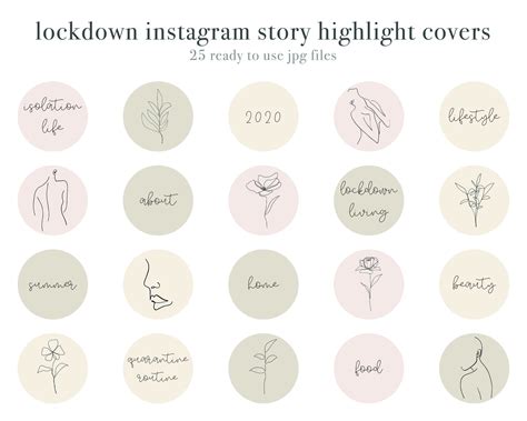25 Highlight Covers For Instagram Instagram Highlight Icons Etsy Uk