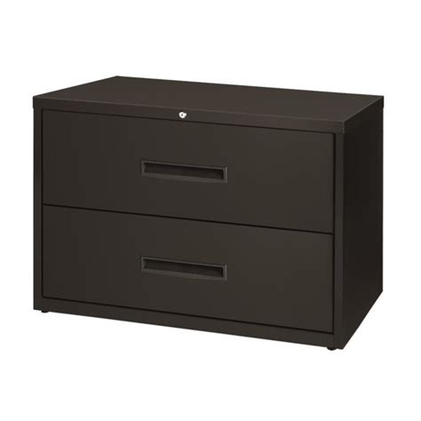 The lateral file cabinets hold more number of files. 2 Drawer Lateral File Cabinet in Black - 15049