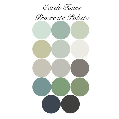 Earth Tones Procreate Color Paletteinstant Download Etsy Earth