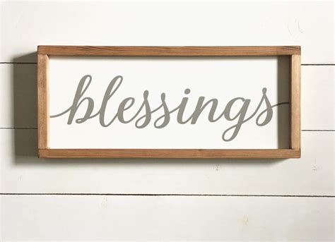 Blessings Wood Sign Farmhouse Decor Wooden Gallery