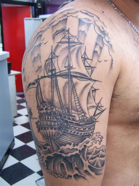 My first ship and markus's first tattoo! Ship Tattoos Designs, Ideas and Meaning | Tattoos For You