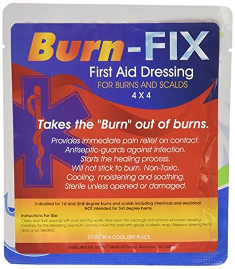 Burn Fix 2 Pack Burn Care Treatment And First Aid Hydrogel Dressing