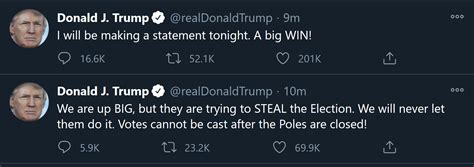 Trump Deletes Election Night Tweet After Poles Typo