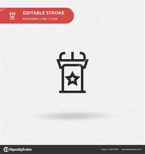 Tribune Simple Vector Icon Illustration Symbol Design Template Web