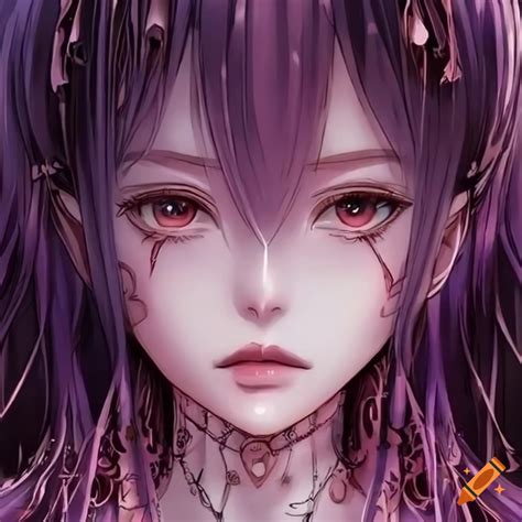 Intricately Detailed Anime Girl Close Up