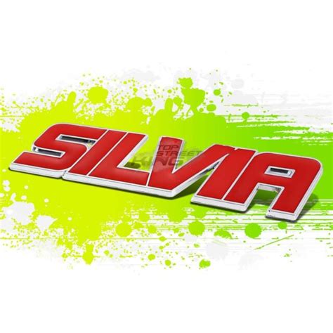 For Silvia Red Letter Logo Trim Badge Metal Emblem Decal Car Exterior