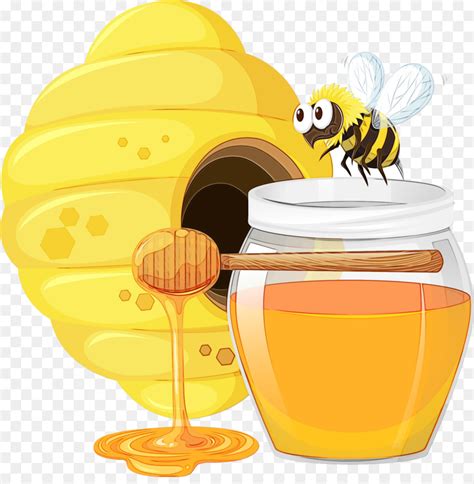 Dua lebah di sisir madu, lebah madu, madu, bebas royalti, enkapsulasi postscript png. Lebah Lebah Madu Kartun Gambar Png