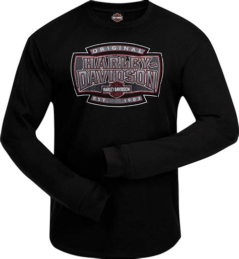 Harley Davidson Military Mens Long Sleeve Thermal Shirt