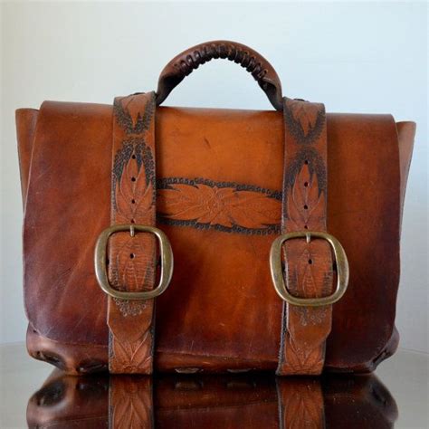 Vintage Saddle Bag Thick Whiskey Colored By Vintagejohndoe Tooled