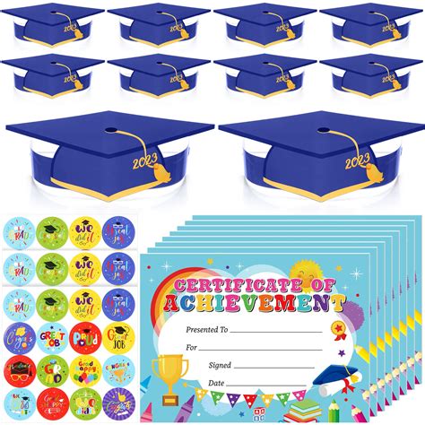 Outus 25 Pcs Paper Graduation Hats Adjustable Paper Crowns And 25 Pcs