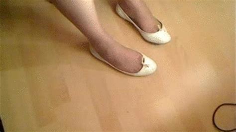 White Repetto 2 Ballet Flats Lovers Clips4sale