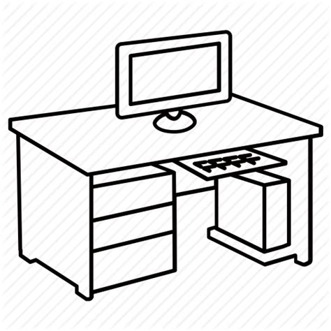 Computer Desk Drawing At Getdrawings Free Download