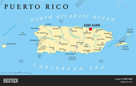 A Political Map Of Puerto Rico United States Map