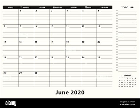 June 2020 Monthly Business Desk Pad Calendar June 2020 Calendar