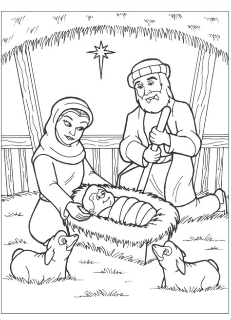 Baby Jesus Coloring Pages Printable Free At Free