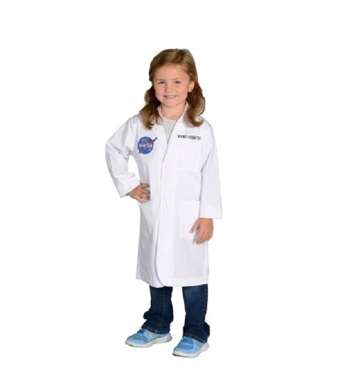White Rocket Science Lab Coat Halloween Accessory Ages 6 8