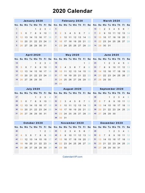 Word 2020 Pocket Calendar Template Calendar Template Printable