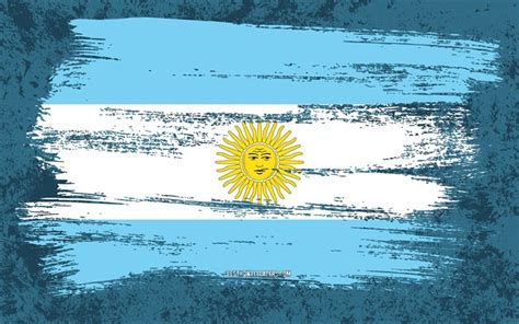 Download Wallpapers 4k Flag Of Argentina Grunge Flags South American