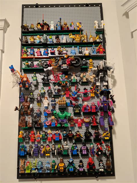 lego minifigure display wall