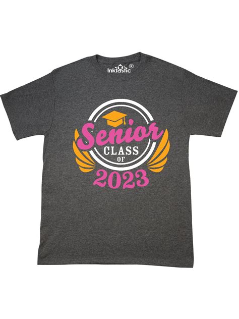 Inktastic Senior Class Of 2023 In Gold And Pink With Graduation Cap T