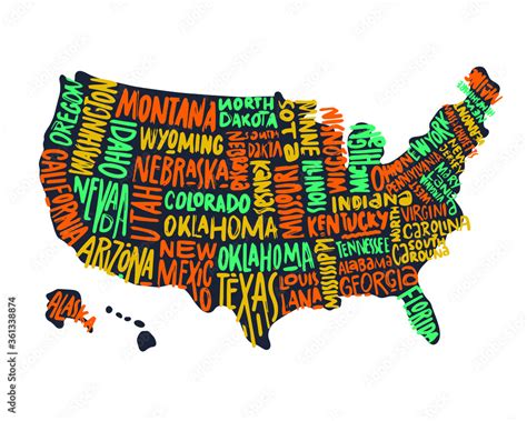 Usa Map With Name Of Countriesunited States Of America Map Us Map