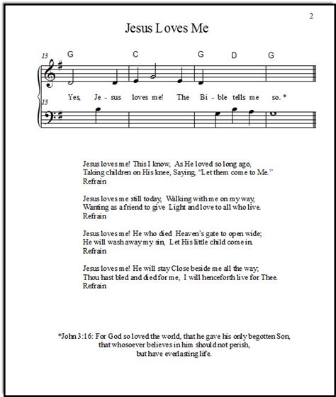 Gospel Song Jesus Loves Me Beginner And Easy Piano Plus Lead Sheets