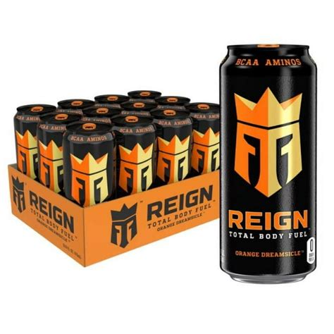 12 Cans Reign Total Body Fuel Energy Drink Orange Dreamsicle 16 Fl
